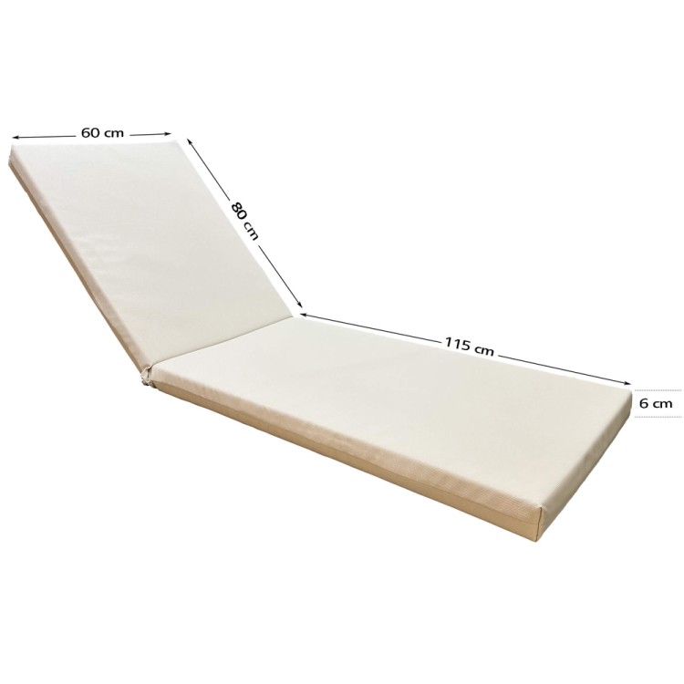 Μαξιλάρι ξαπλώστρας 195x60cm διάτρητο αφρολέξ πάχους 14cm

