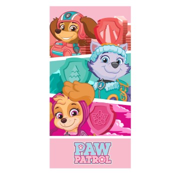 Πετσέτα θαλάσσης παιδική microfiber 70x140cm ροζ PAW PATROL
