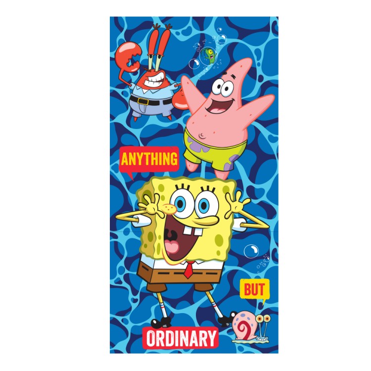 Πετσέτα θαλάσσης παιδική microfiber 70x140cm SPONGE BOB