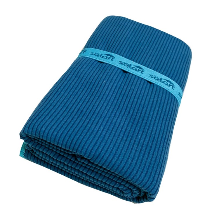 Πετσέτα θαλάσσης microfiber 110x175cm κοτλέ μπλε/γαλάζια SOLART
