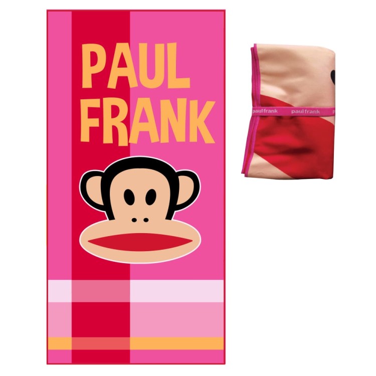 Πετσέτα θαλάσσης microfiber 90x180cm ροζ PAUL FRANK