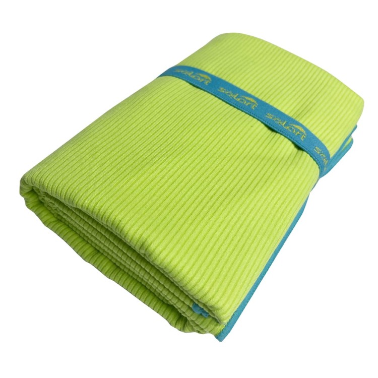 Πετσέτα θαλάσσης microfiber 110x175cm κοτλέ πράσινη/τιρκουάζ SOLART