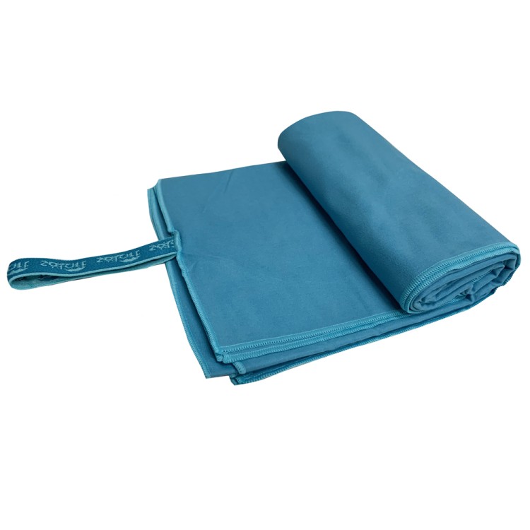 Πετσέτα θαλάσσης microfiber 80x195cm suede μπλε/γαλάζια SOLART