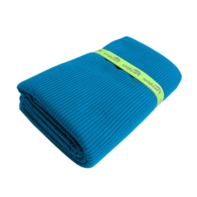 Πετσέτα θαλάσσης microfiber 75x150cm κοτλέ μπλε/λαχανί SOLART