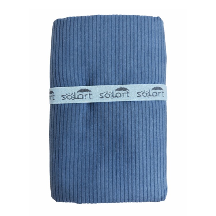 Πετσέτα θαλάσσης microfiber 75x150cm κοτλέ σκούρο γκρι/μπλε SOLART