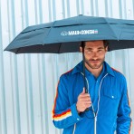Ομπρέλα βροχής unisex σπαστή 3s αυτόματη R58cm polyester μαύρη MAUI&SONS