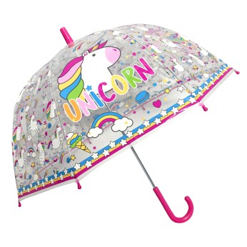 Ομπρέλα βροχής παιδική με μπαστούνι απλή R48cm POE UNICORN