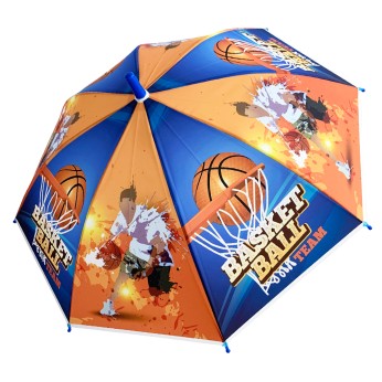 Ομπρέλα βροχής παιδική με μπαστούνι αυτόματη R46cm POE BASKET