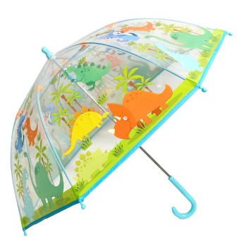 Ομπρέλα βροχής παιδική με μπαστούνι απλή R45cm POE DINOSAUR