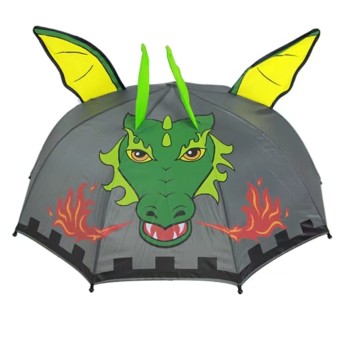 Ομπρέλα βροχής παιδική απλή 3D R45cm polyester ΔΡΑΚΟΣ